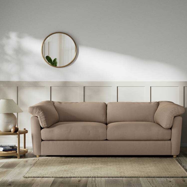 Habitat Wynn Fabric 4 Seater Sofa - Biscuit - Ash Leg 0