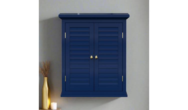 Teamson Glancy 2 Door Wall Cabinet - Navy Blue