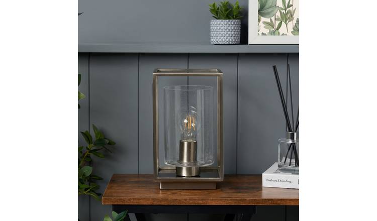 BHS Quad Cage Table Lamp - Satin Nickel