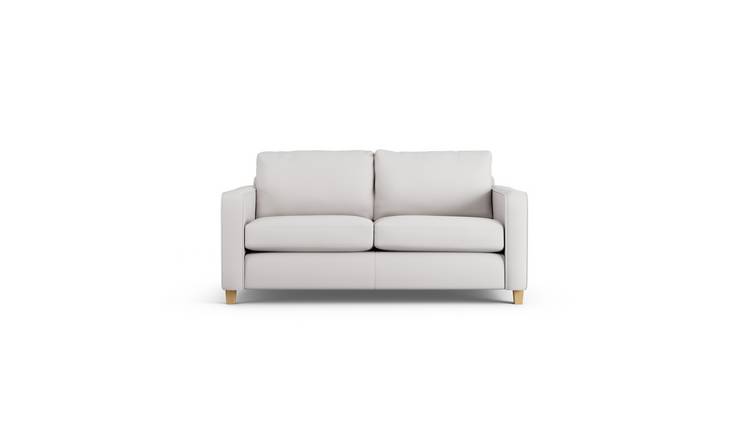Habitat Flint Fabric 2 Seater Sofa Bed- Natural - Ash Leg