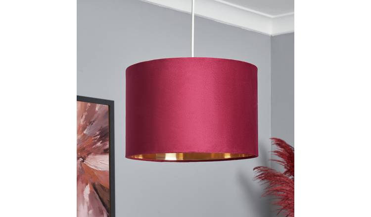 BHS Vera Red Velvet Easy Fit Lampshade - 30cm