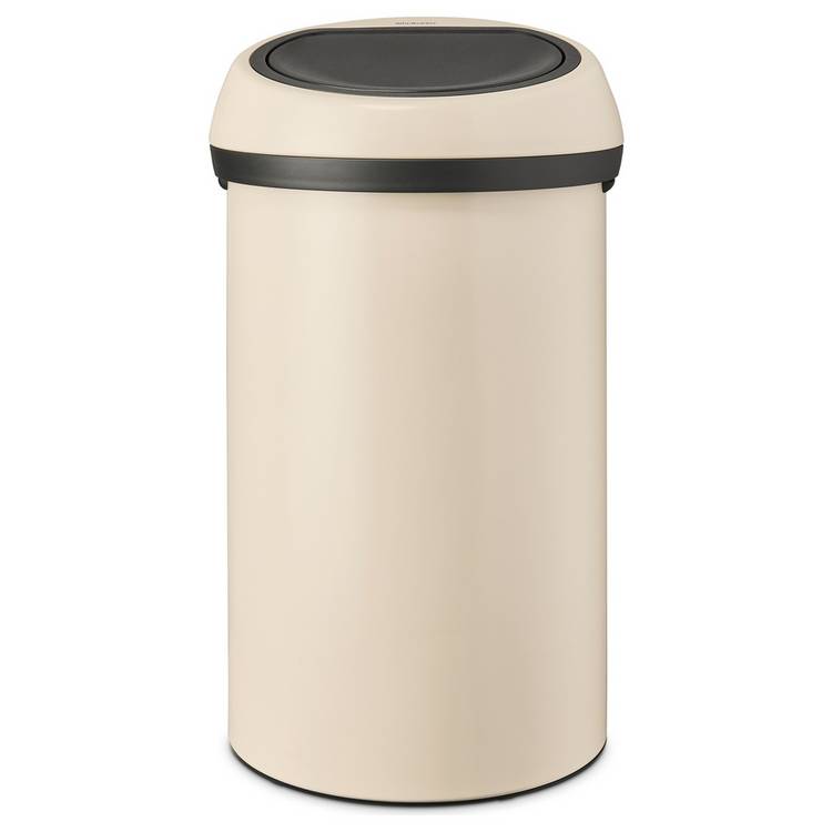 Brabantia 60 Litre Touch Top Bin - Soft Beige 0
