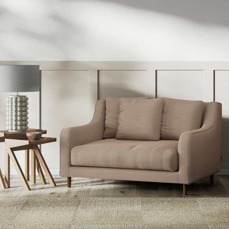 Habitat Swift Fabric Cuddle Chair - Biscuit - Dark Leg 0