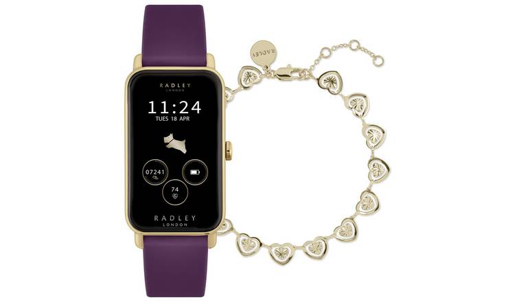 Radley Series 21 Purple Strap Smart Watch and Bracelet Set