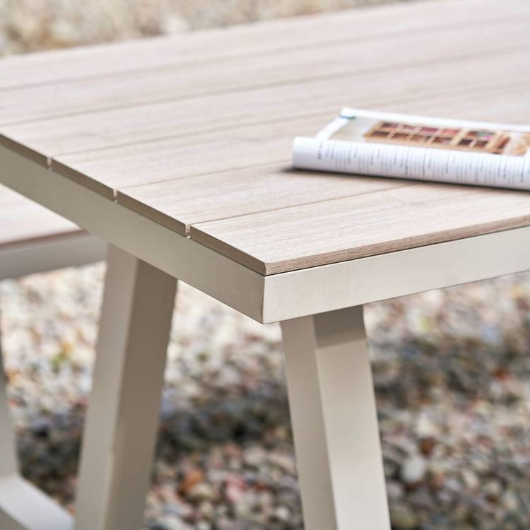 Pacific Aruba 6 Seater Metal Garden Bench - Grey 0