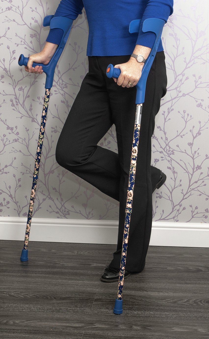 Aidapt Blue Floral Crutches Review