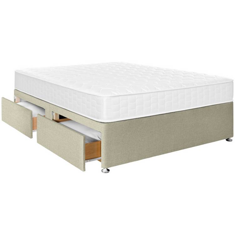 Argos Home Elmdon Kingsize 4 Drawer Divan Bed - Natural 0