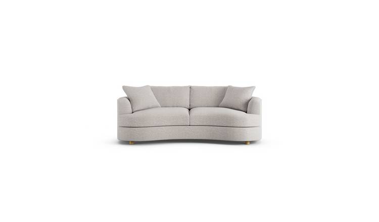 Habitat Sacha Fabric 3 Seater Sofa - Natural - Ash Leg