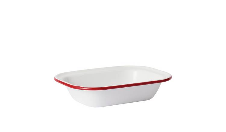 Argos Home 24cm Medium Carbon Steel Pie Dish - White