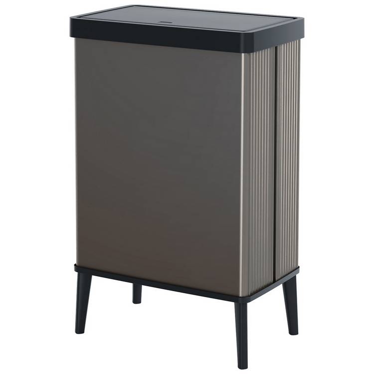Curver Verto 54 Litre Touch Top High Kitchen Bin - Grey 0