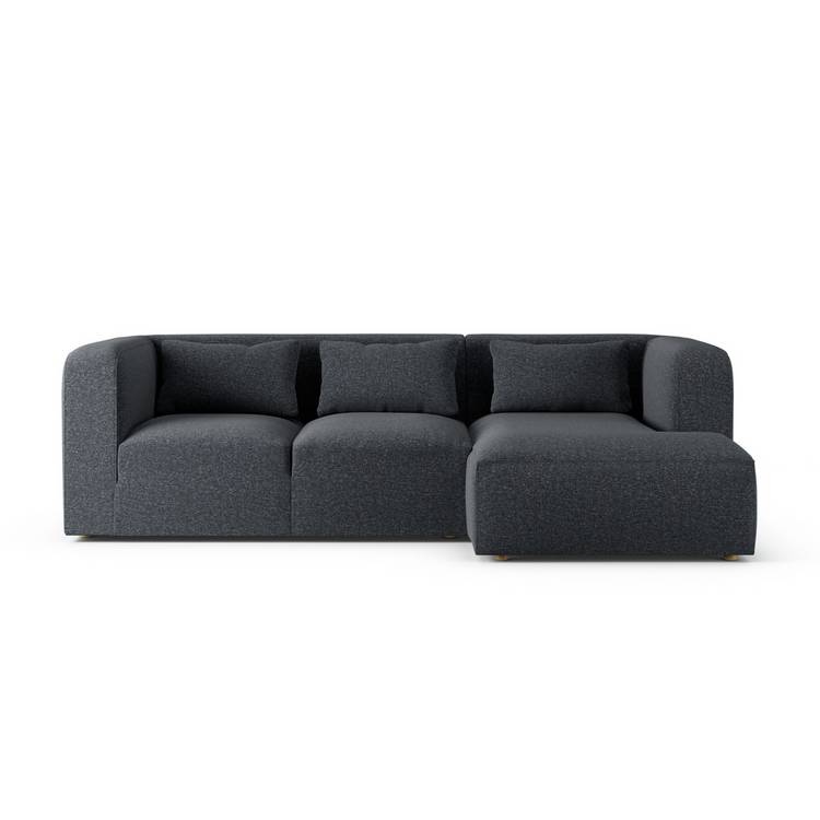 Buy Habitat Lars Right Hand Corner Sofa - Charcoal - Ash Leg