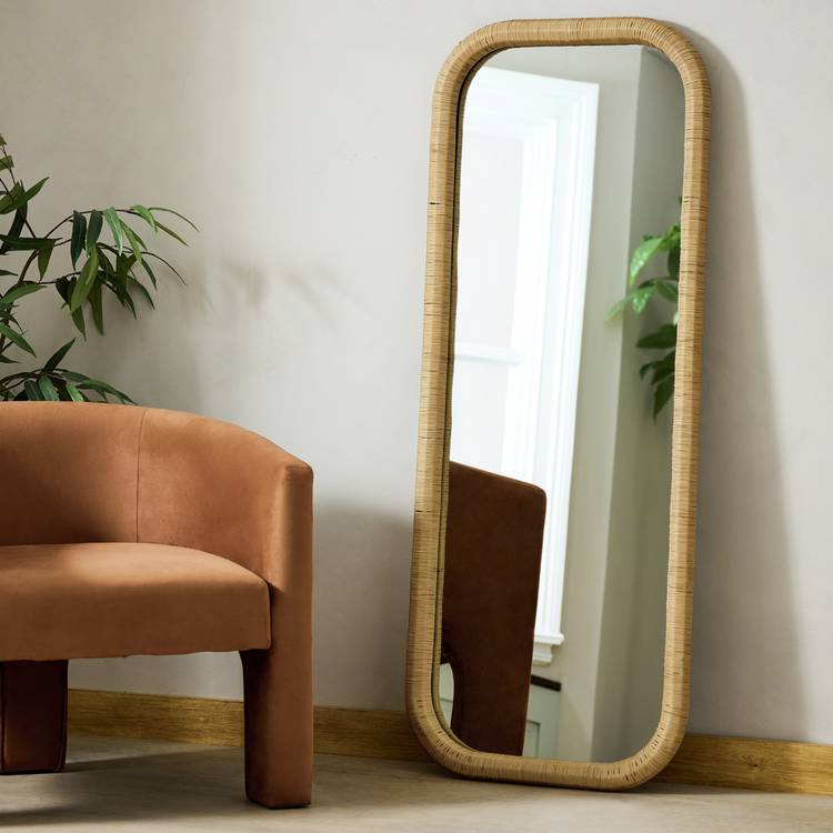 Habitat Rattan Full Length Wall Mirror - 150x60cm 0