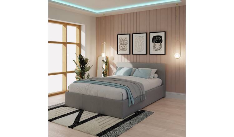 GFW Side Lift Kingsize Ottoman Bed - Grey