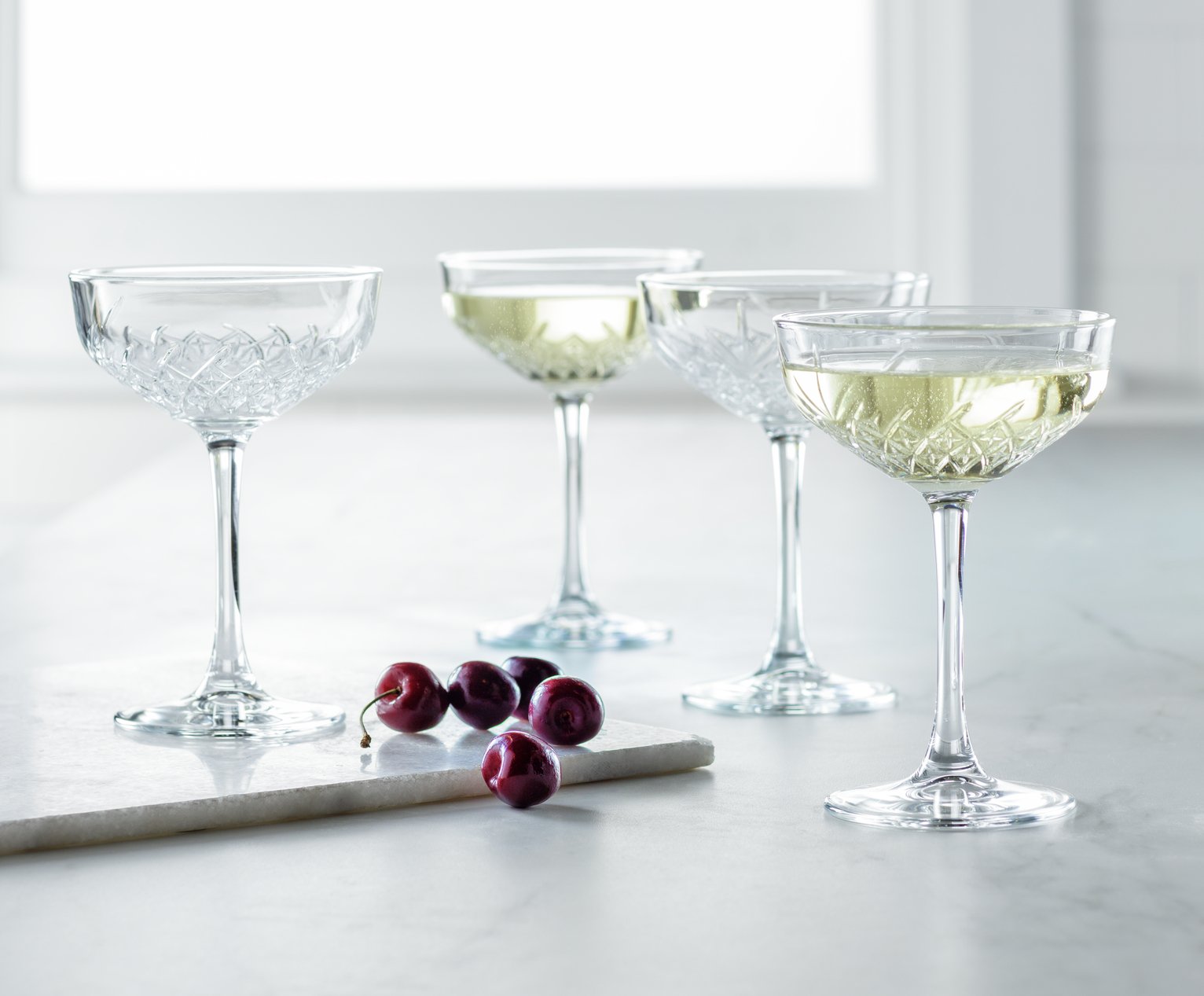 champagne coupe glasses