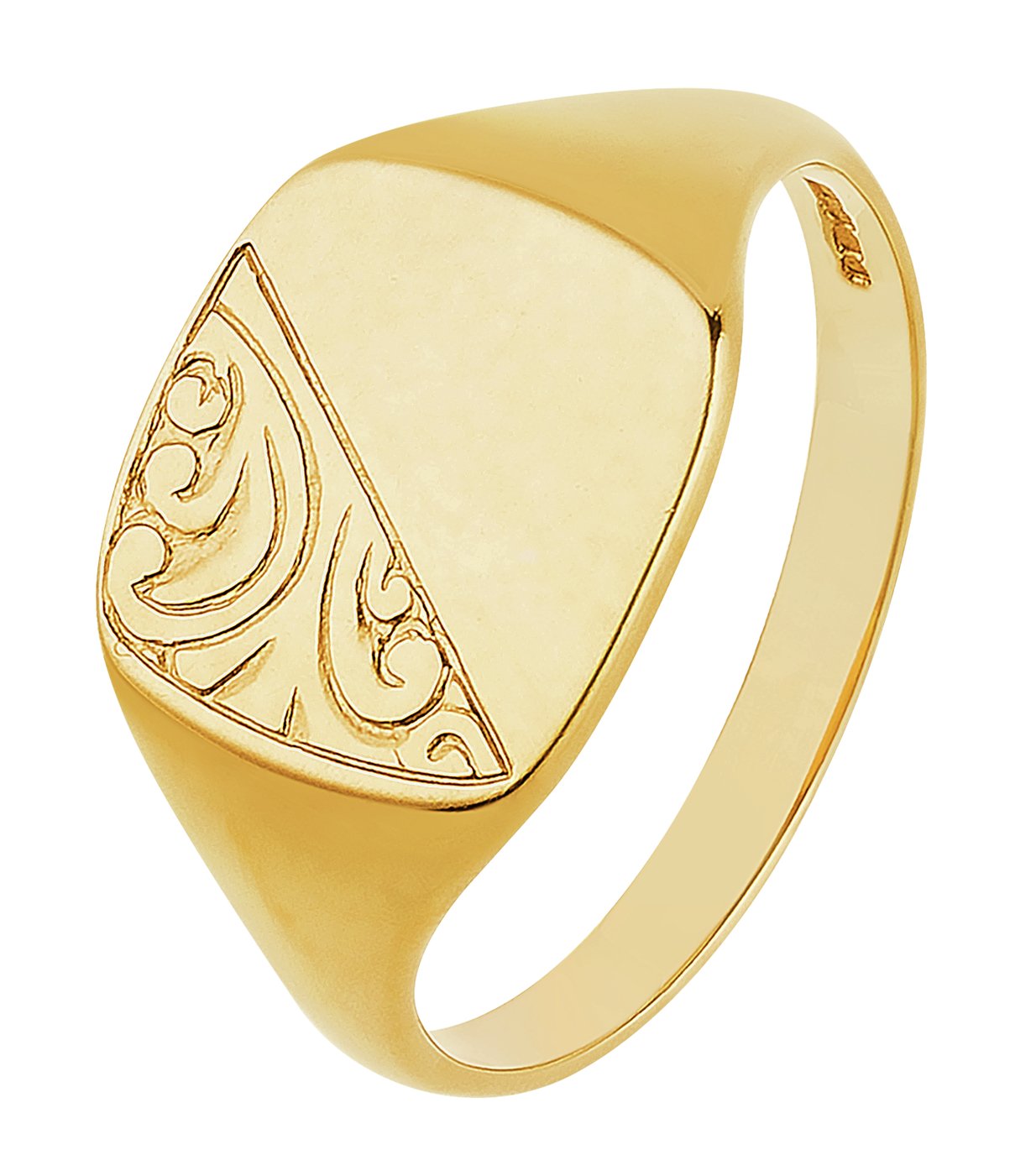 Revere Men's 9ct Gold Cushion Signet Ring Review