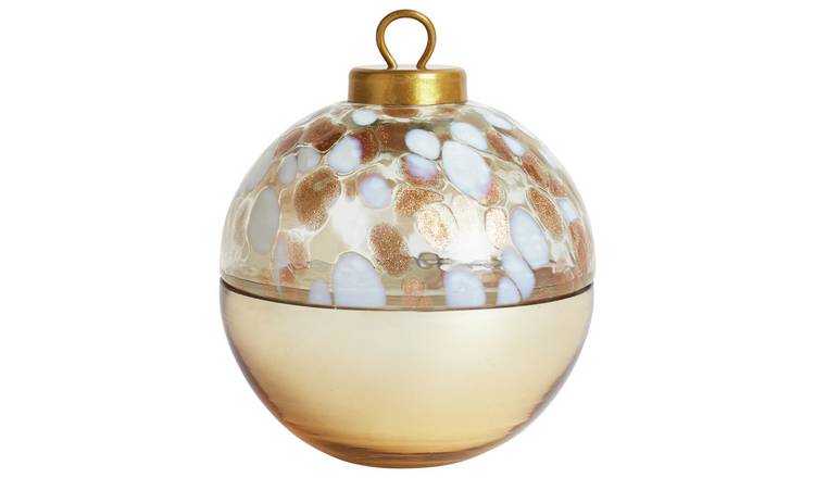 Argos Home Gold Small Bauble Candle - Christmas Spice