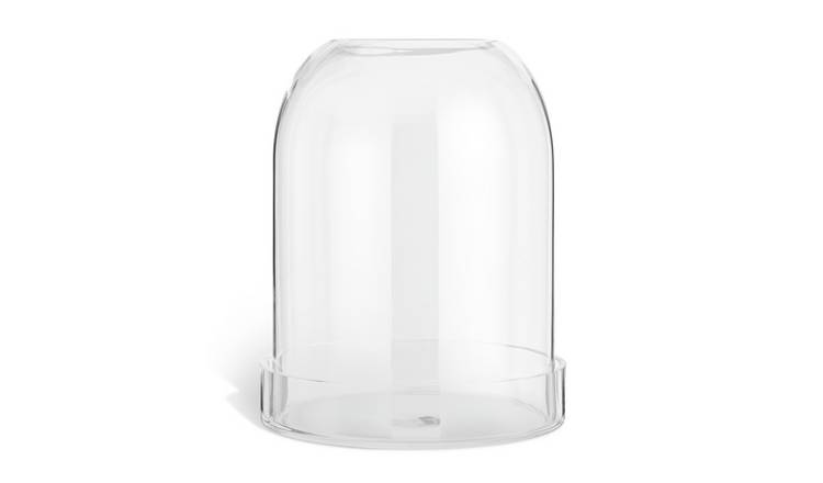 Habitat Large Glass Hurricane Candle Holder