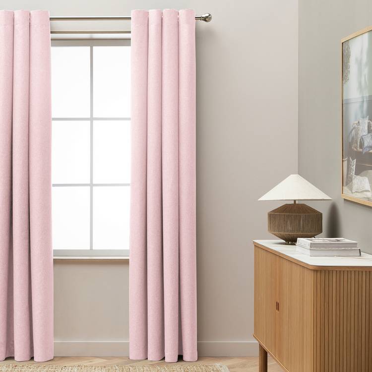 Habitat Blackout Eyelet Curtain - Pink - 137x117cm 0