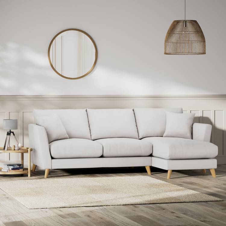 Habitat Lomond Right Hand Corner Sofa - Natural - Ash Leg 0