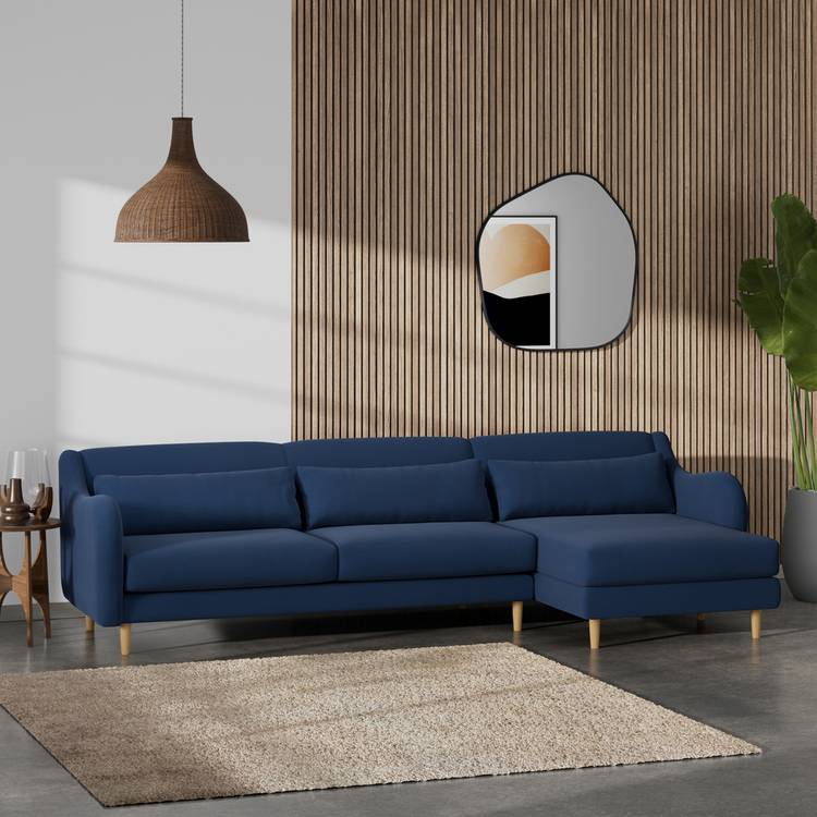 Habitat Turnmill Right Hand Corner Sofa - Navy 0