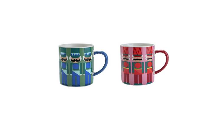 Habitat Nutcracker Set of 2 Mug - Multicoloured