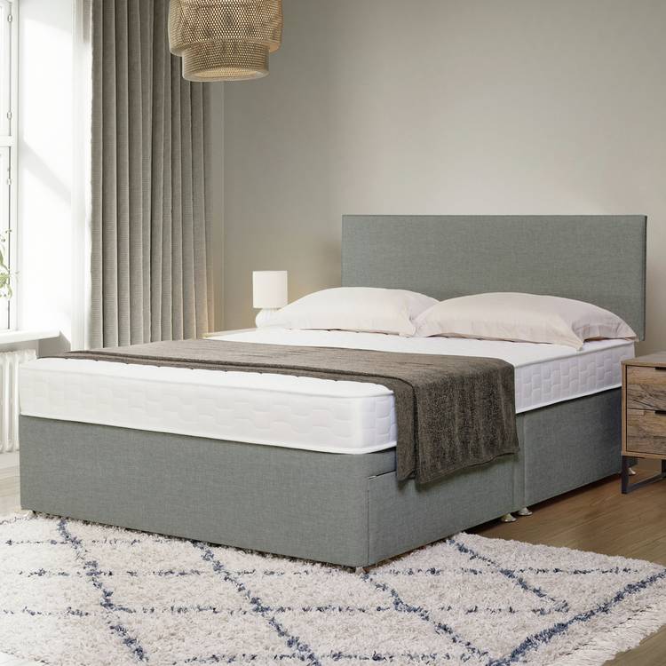 Argos Home Elmdon Double 2 Drawer Divan Bed - Grey 0