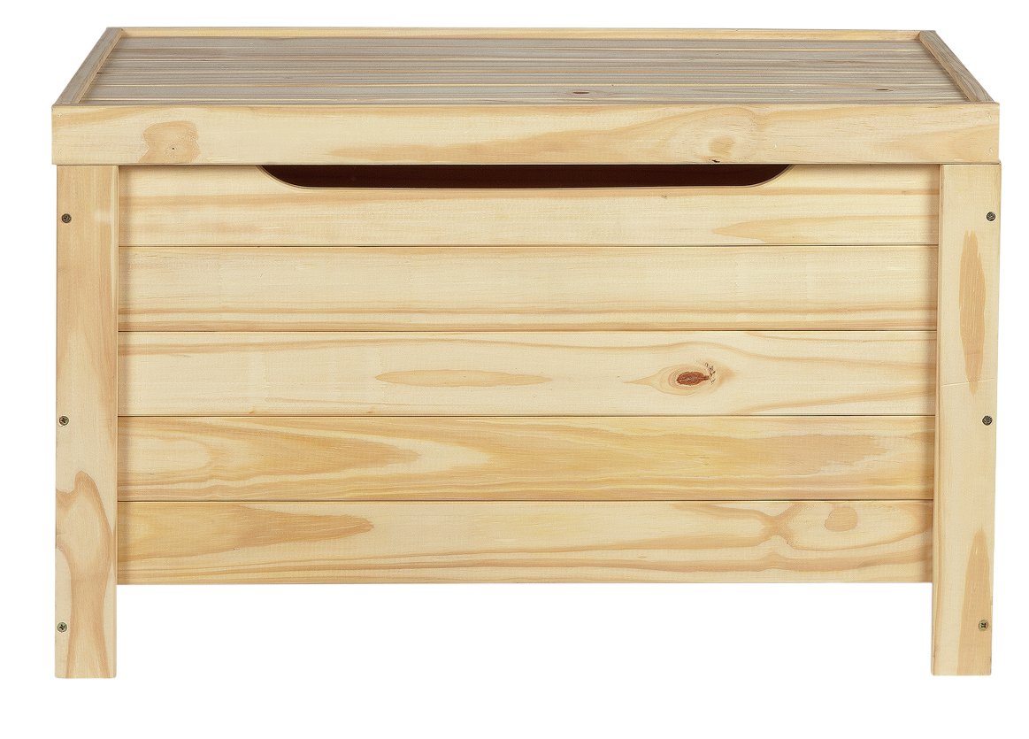 Argos Home Noah Wooden Blanket Box - Unfinished Pine