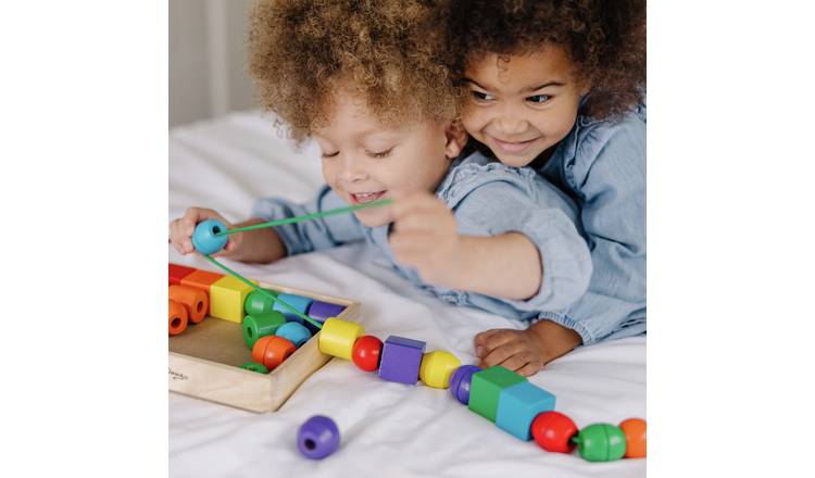 Mua Melissa & Doug Deluxe Wooden Lacing Beads - Educational Activity With 27 Beads And 2 Laces Beads For Toddlers Fine Motor Skills Lacing Toys For Toddlers And Kids Ages 3 B000gij4y4