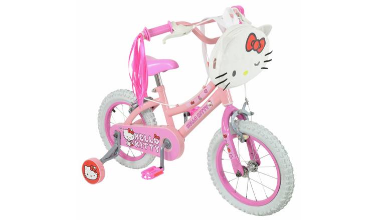 Hello Kitty 14 Inc h Wheel Size Kids Beginner Bike