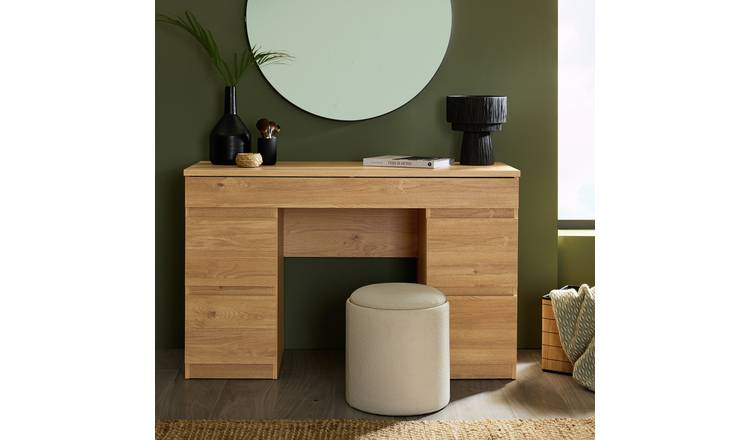 Argos Home Jenson Double Pedestal Dressing Table - New Oak