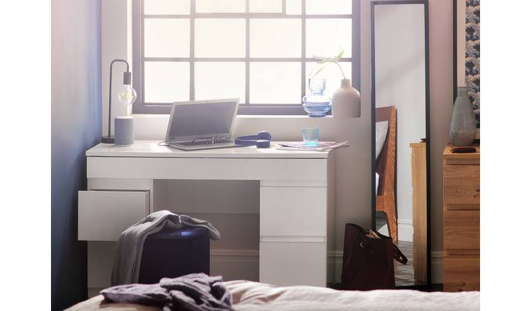 Argos Home Jenson 5 Drawer Dressing Table Desk - White Gloss