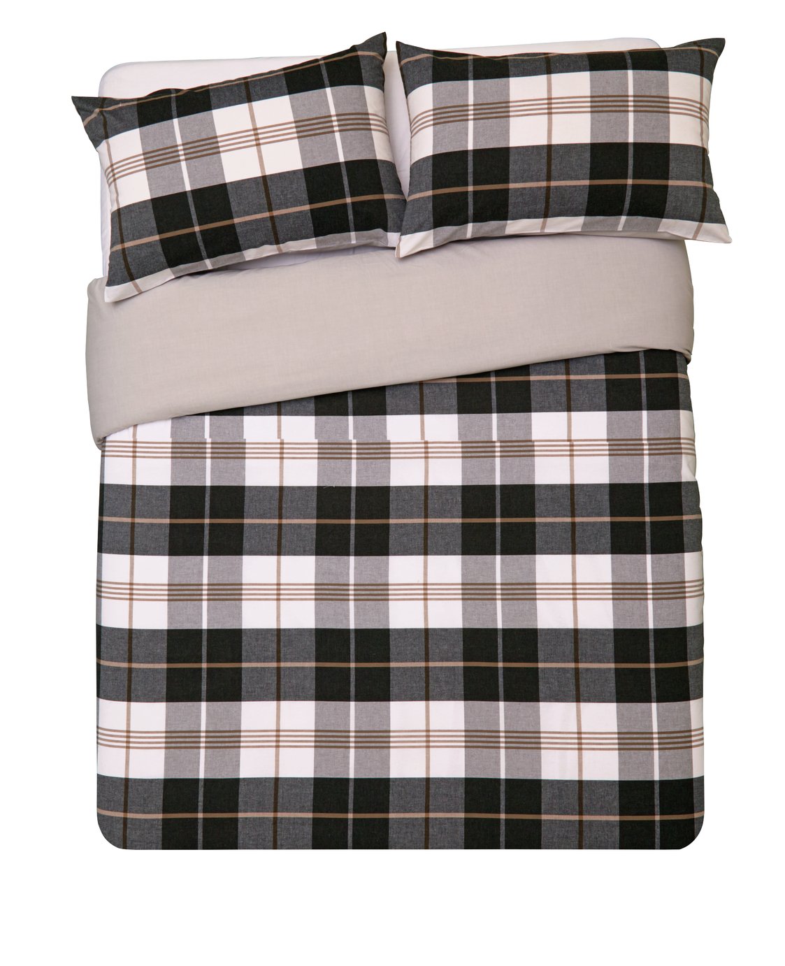 Argos Home Chester Woven Check Bedding Set Double 7523724