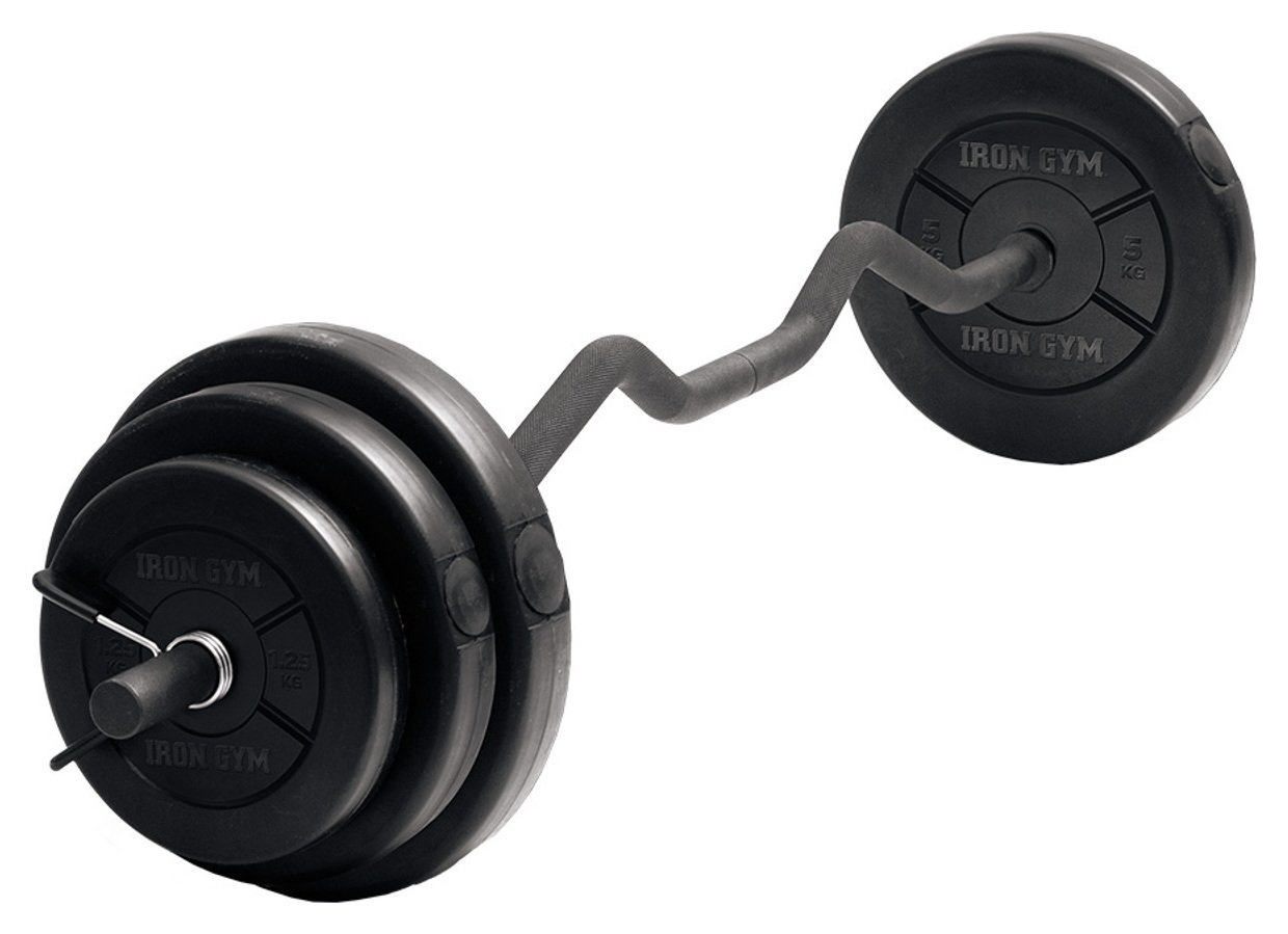 Iron gym barbell discount set