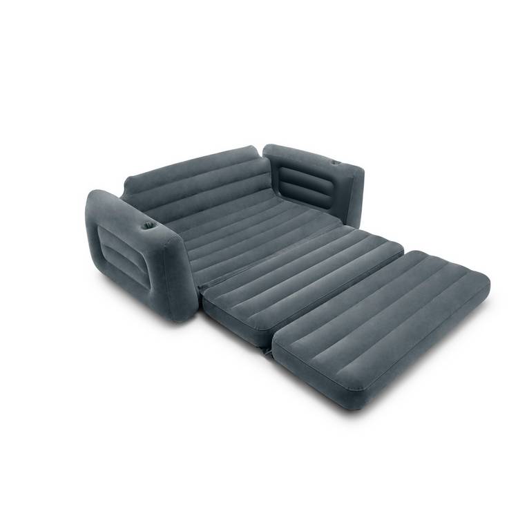 Intex Flocked Inflatable Pull Out Camping Sofa 0
