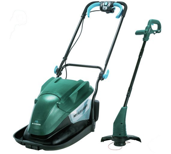 McGregor 33cm Corded Hover Lawnmower 1500W and Trimmer 320W