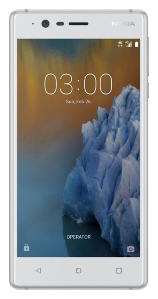Sim Free Nokia 3 Mobile Phone - Silver White