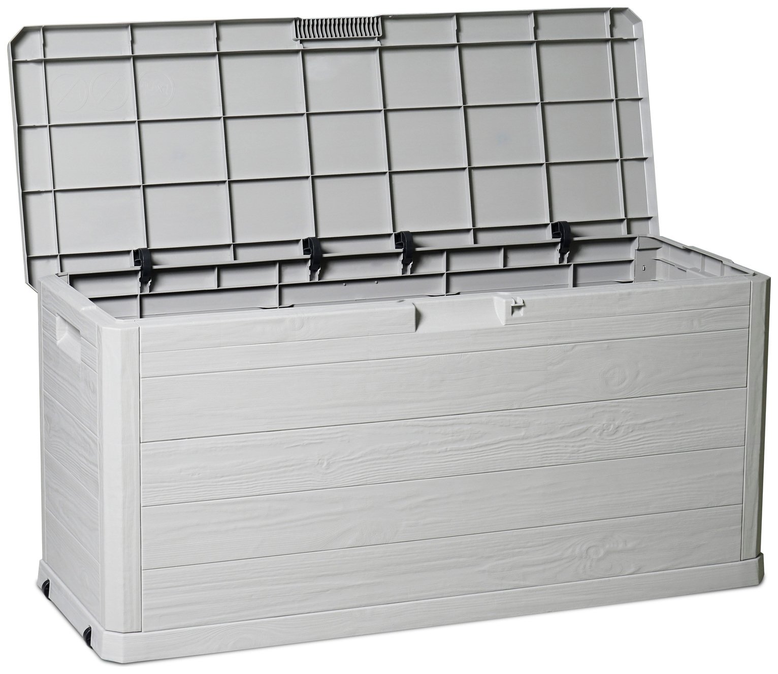 wood effect garden storage box