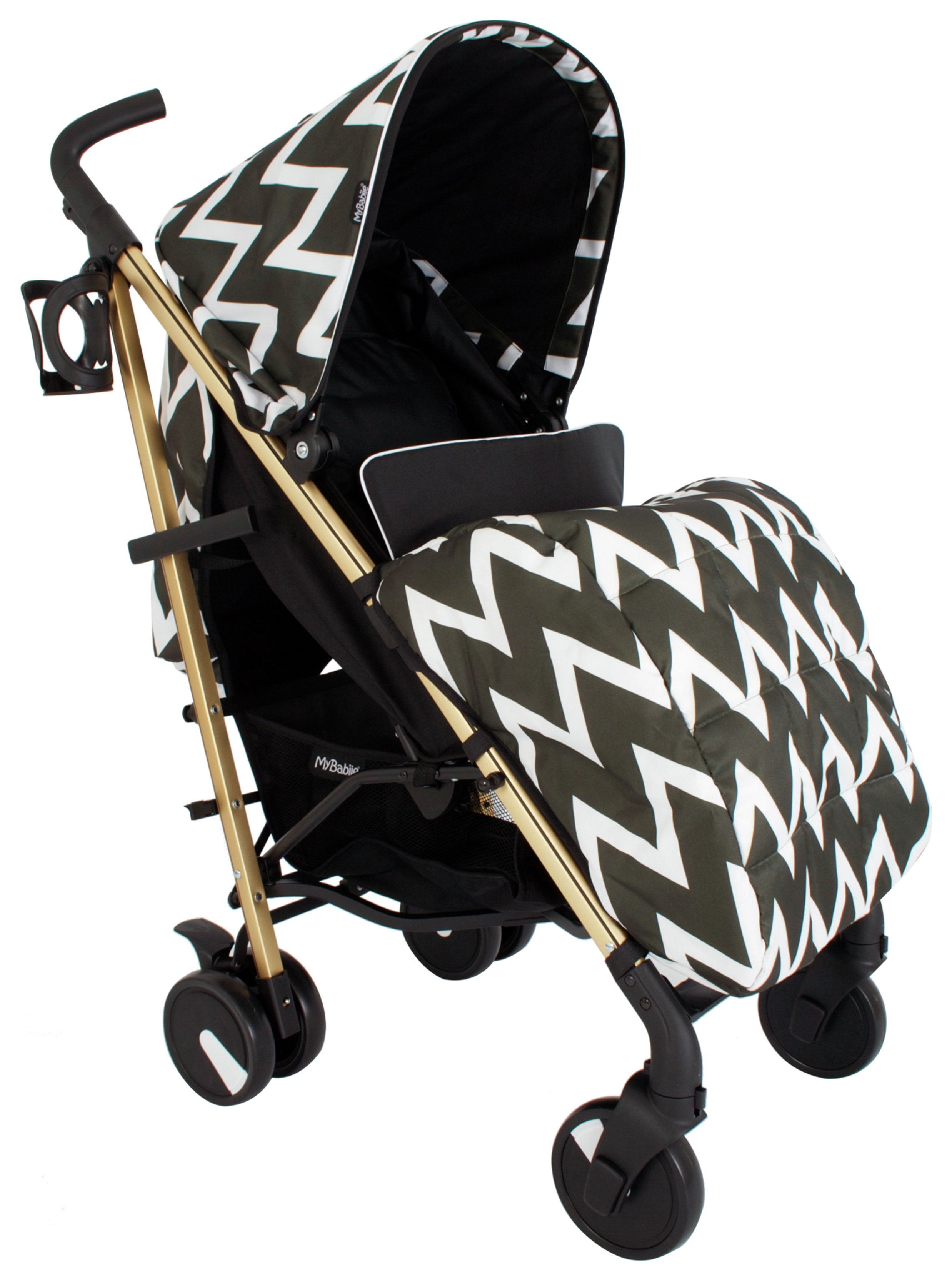 my babiie gold chevron stroller