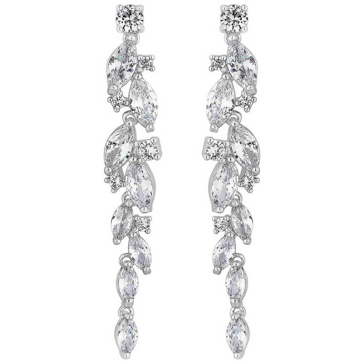 Jon Richard Cubic Zirconia Crystals Bridal Drop Earrings 0