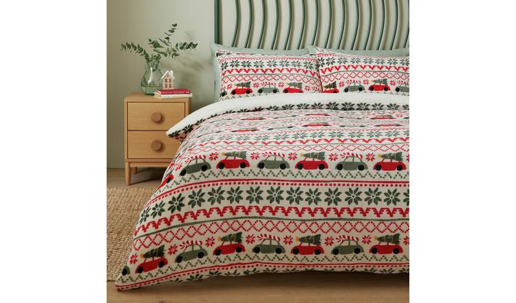 Argos Home Driving Home for Christmas Bedding Set - Single