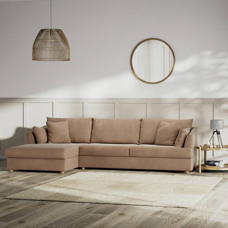 Habitat Holmfirth Left Hand Corner Sofa - Latte 0