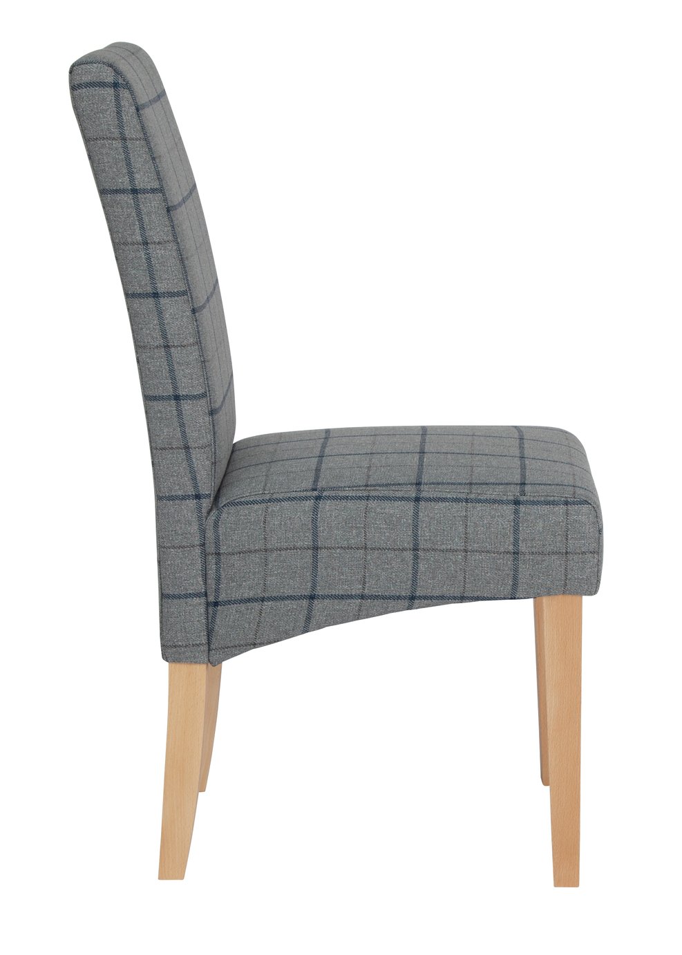 Argos Home Pair of Skirted Dining Chairs -Grey & Blue Check Review