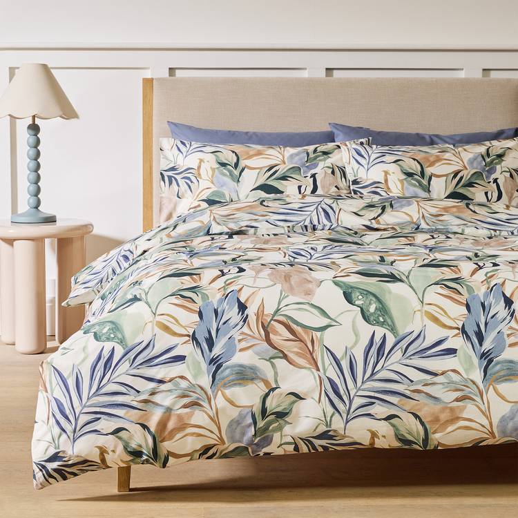 Habitat Cotton Multi Leaf Floral Bedding Set - Double 0