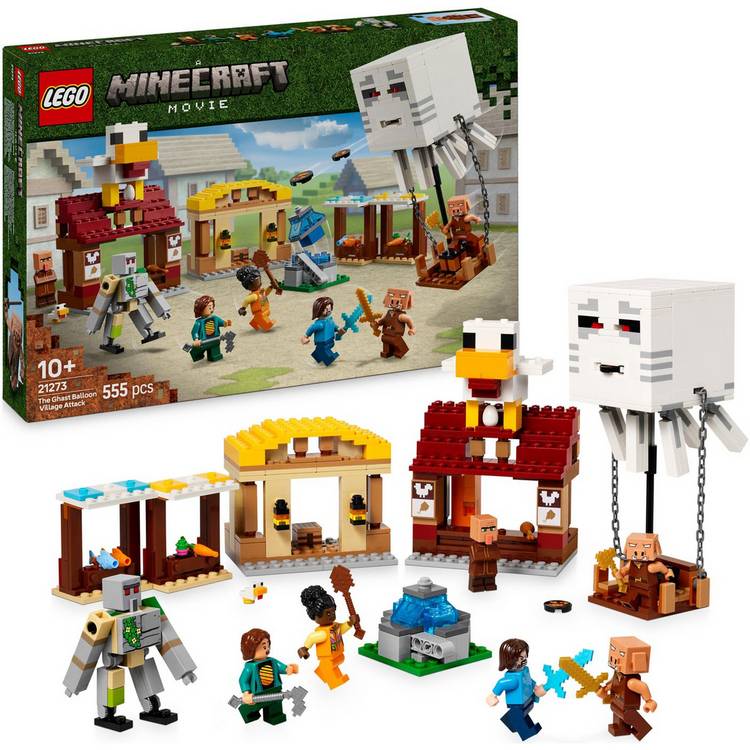 LEGO Minecraft The Ghast Balloon Village Attack Toy 21273 0