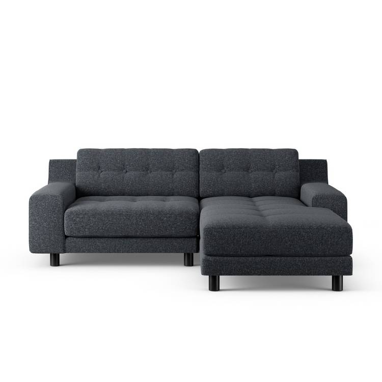 Habitat Hendricks Right Hand Corner Sofa -Charcoal-Black Leg 0