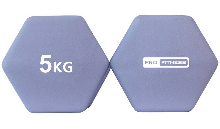Pro Fitness Neoprene Dumbbells - 2 x 5kg