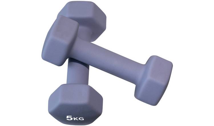 Pro Fitness Cast Iron Dumbbells - 2 x 5kg