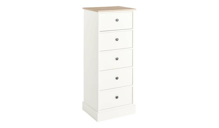 Argos Home Kensington 5 Drawer Tallboy - Ivory