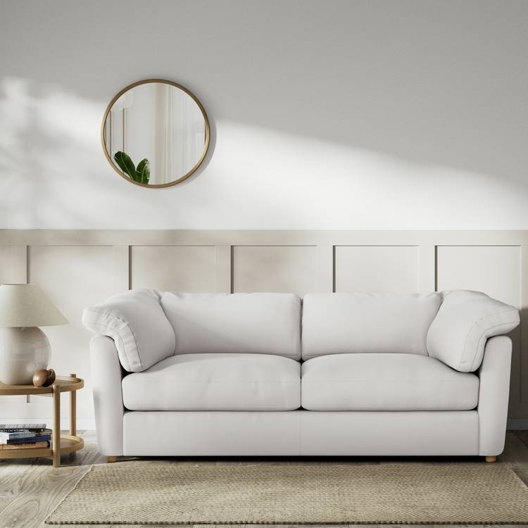 Habitat Wynn Fabric 3 Seater Sofa - Natural - Ash Leg 0