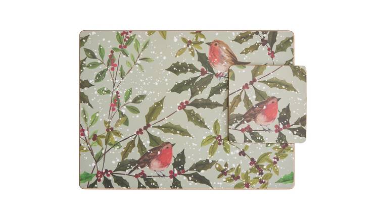 'Argos Home Robin Corkback Set of 4 Placemats & Coasters Set
